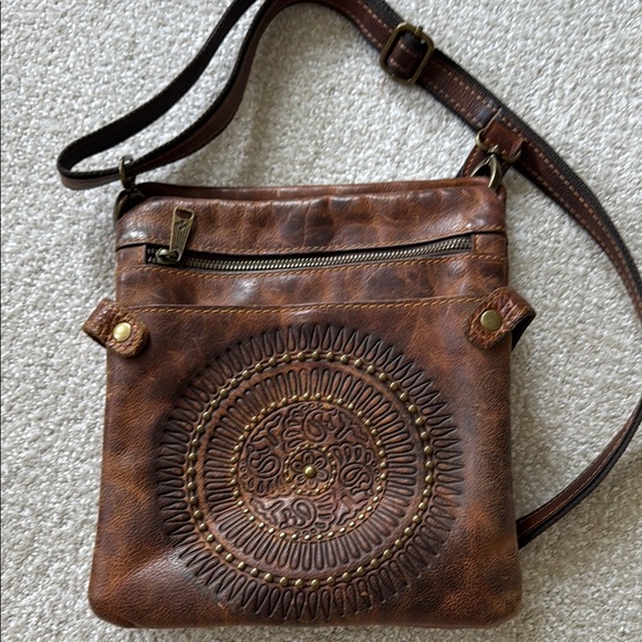 Patricia Nash Handbags - Patricia Nash Vintage Brown Leather Crossbody Bag